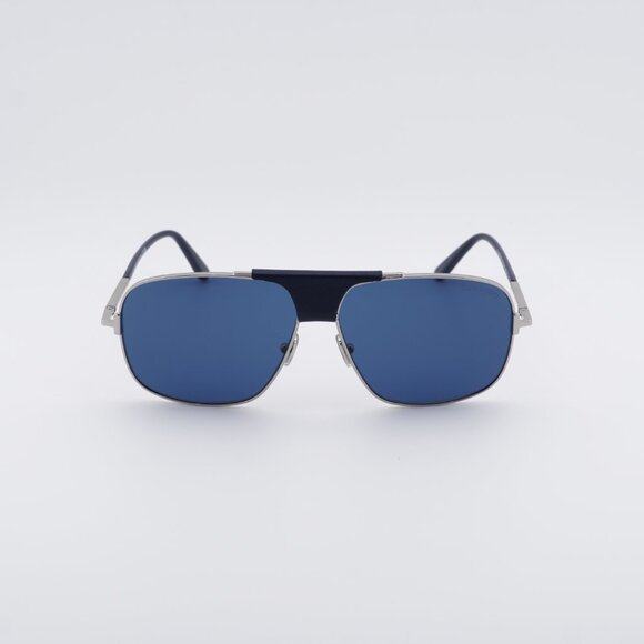 Tom Ford Tex FT1096 16V Sunglasses Palladium Aviator Frame, Blue Lenses - Picture 4 of 10